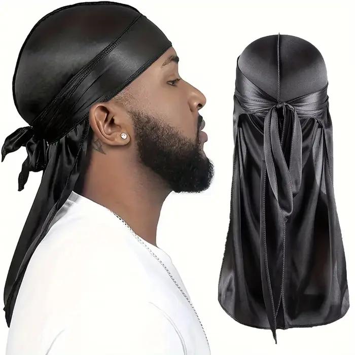 Durag en soie pour homme tricoté multicolore polyvalent pour toutes les saisons et occasions festives