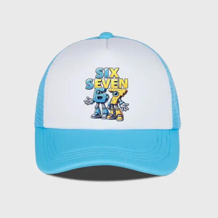 Casquette en maille avec imprimé robot Cute 67 : respirante
