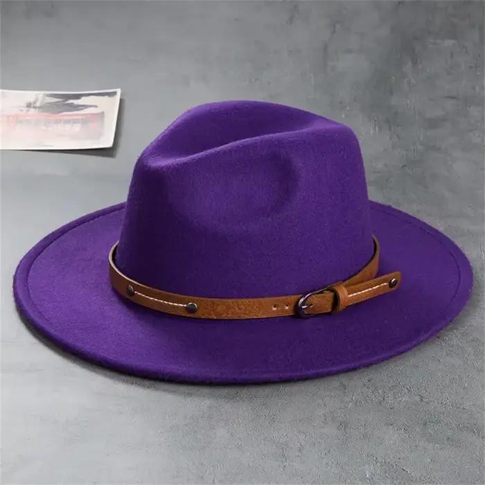 Chapeau Fedora en laine pour femmes et hommes