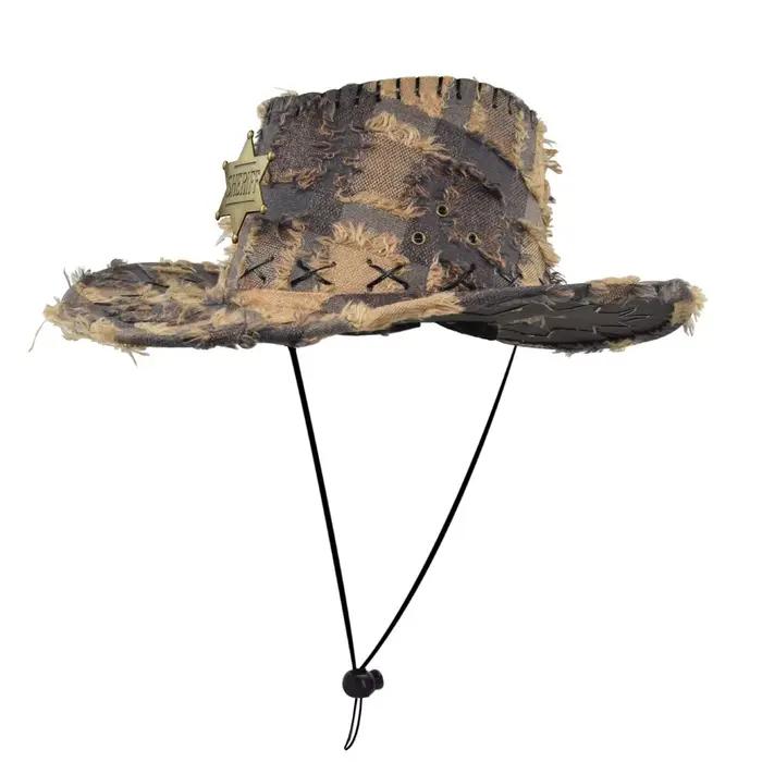 Chapeaux de Cowboy occidentaux rétro SHERIFF
