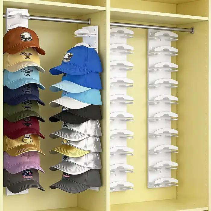 Étagère murale pour 18 casquettes et chapeaux