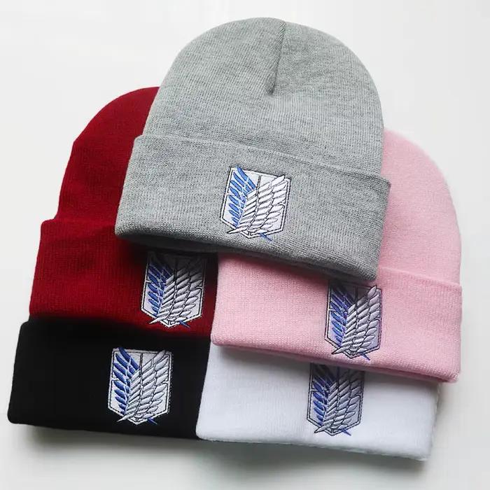 Anime attaques sur Titan tricot chapeau bonnet hiver