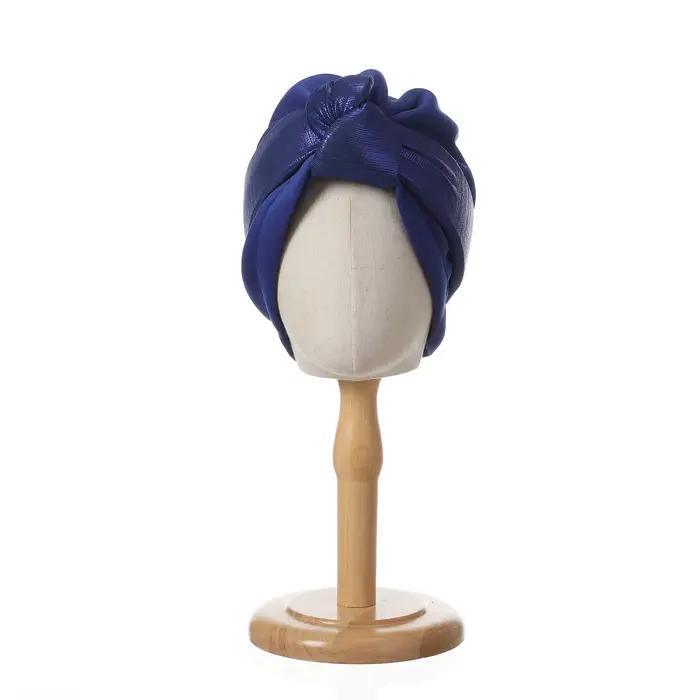 Turban décontracté en polyester pour femmes, style sportif, bord froissé, polyvalent pour toutes les saisons et occasions