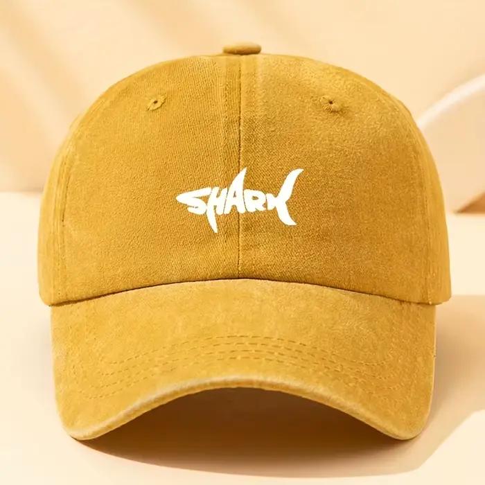 Casquette de baseball à imprimé requin à la mode