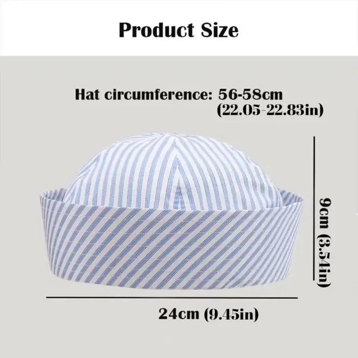 Chapeau de marin rayé Y2K Kawaii