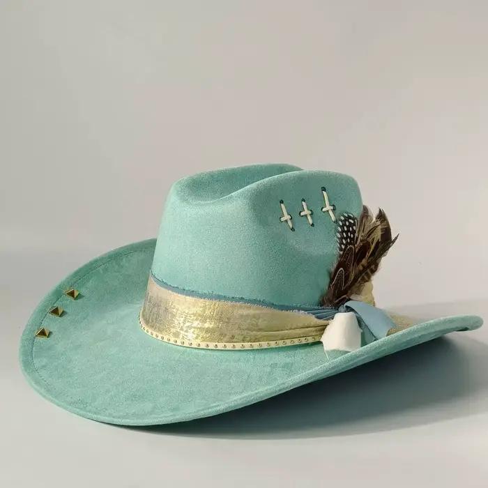 Chapeau en jean en daim pour hommes