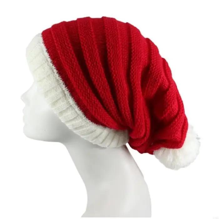 Chapeau père noël tricoté