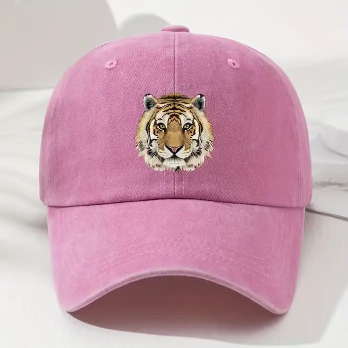 Casquette de baseball souple imprimé tigre