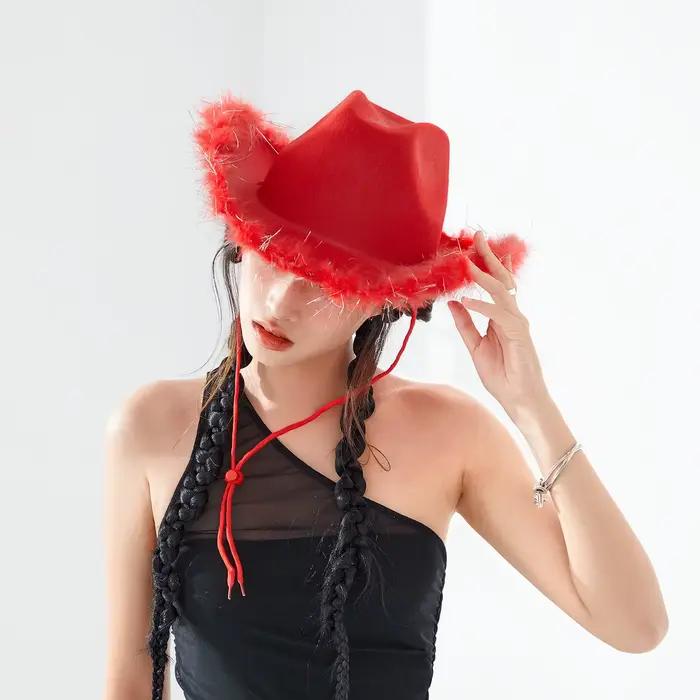 Chapeau de cowboy vintage pour femme