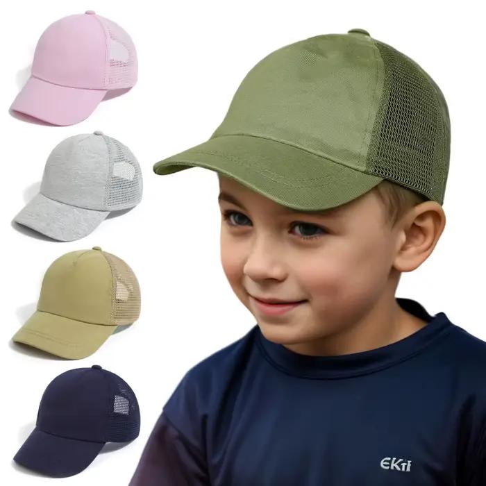 Nouvelle casquette de baseball d'été pour enfants: couleur unie