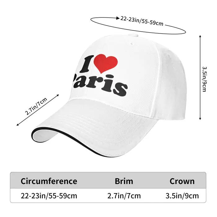 Casquette de baseball I Love Heart Paris France