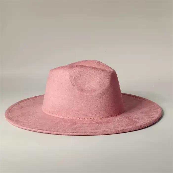 Chapeaux Fedora Rancher en daim végétalien