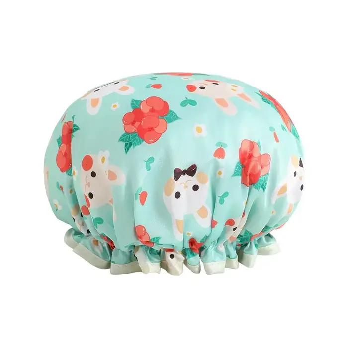 Bonnet de douche imperméable pour filles