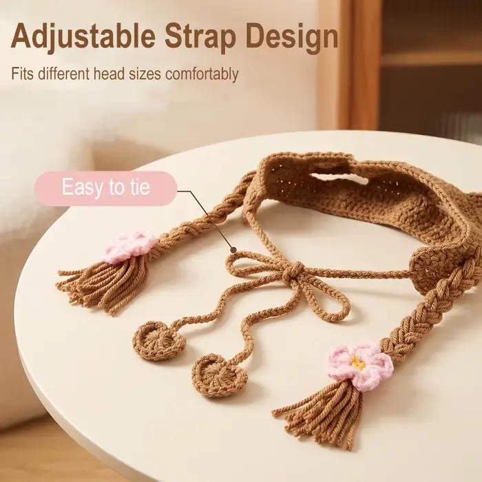 Chapeau pour chat fait main au crochet