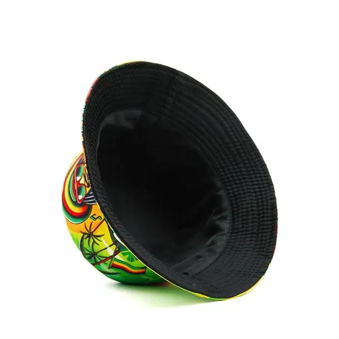 Bocca Rasta Styles seau chapeau Juneteenth Bob Marley dessin animé pêcheur chapeaux réversible Panama casquette casquettes pour hommes et femmes en plein air