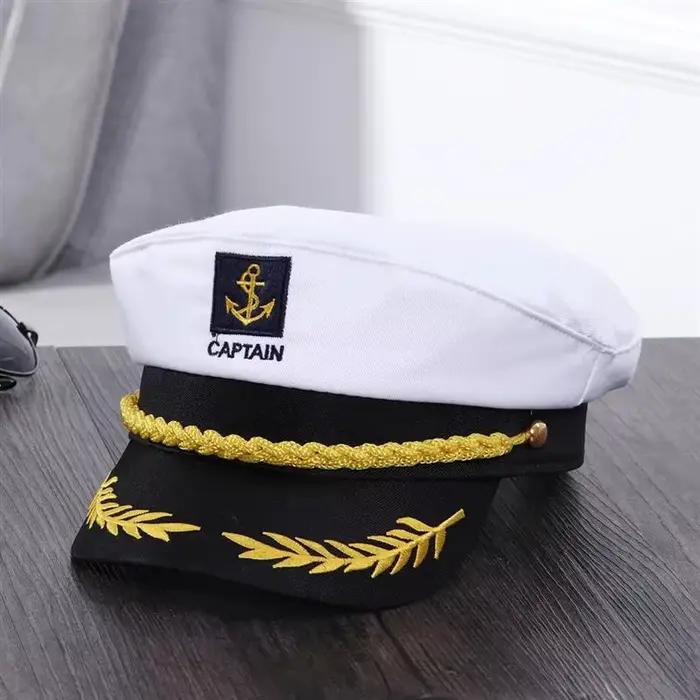 Chapeau de capitaine de yacht pour adulte