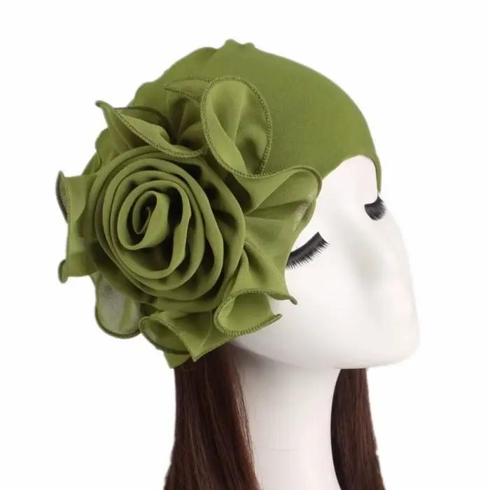 Turban pour femme à grande fleur