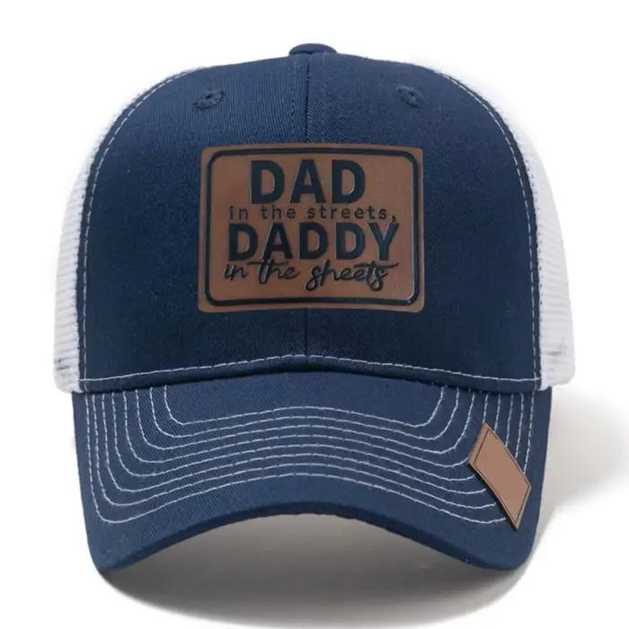 Casquette Snapback DAD en cuir avec patch