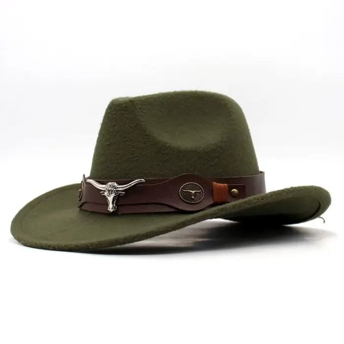 Chapeau de cowboy occidental polyester protection solaire style jazz multiple couleurs pour homme femme occasions extérieures four seasons
