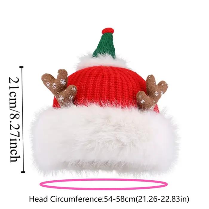 Casquette de noël en peluche douce