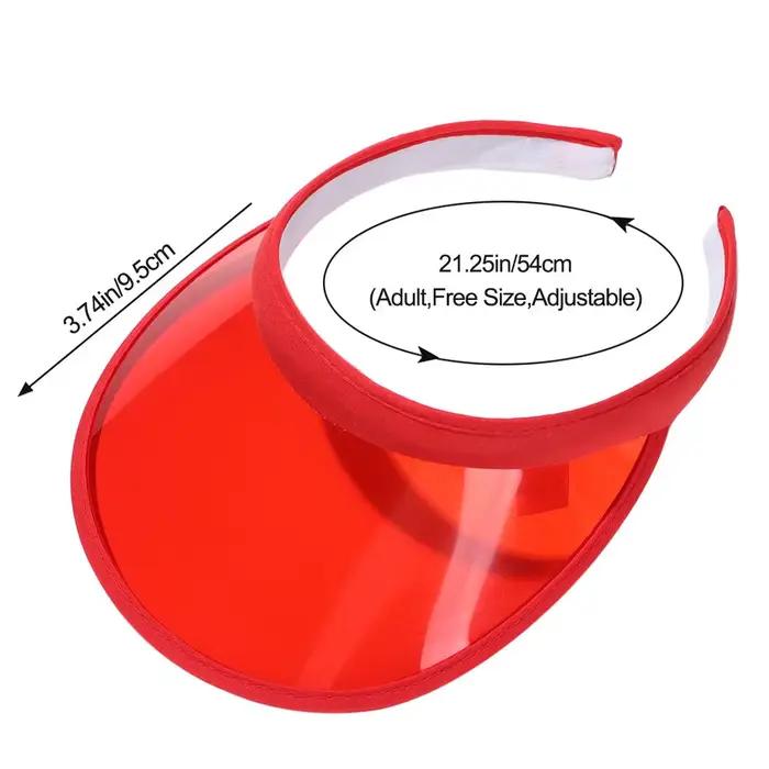 Environmentally Friendly PVC Sun Visor Hat Unisex Lightweight Sports Hat Casual Beach Cap UV Protective Hat Summer Accessories