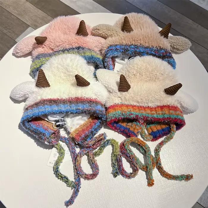 Chapeau coréen en peluche mignon