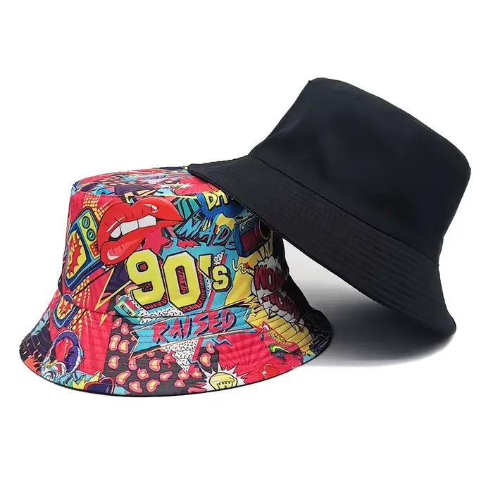 Chapeau Bob Réversible Unisexe Protection Solaire Style Rétro Hip-Hop Années 90 pour Femme et Homme – Idéal Été