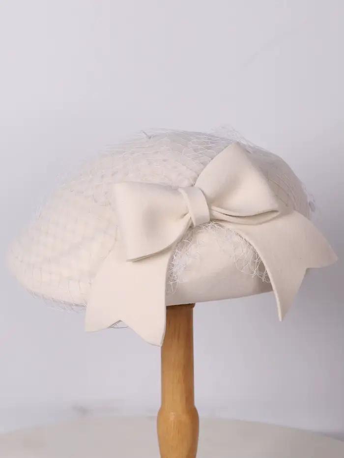 Chapeau Fascinateur de Mariage avec Voile et Nministériels d Papillon pour Femme