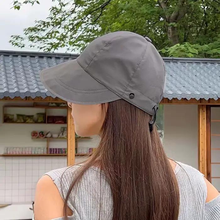 Chapeau de soleil de plage pliable avec cordon de serrage