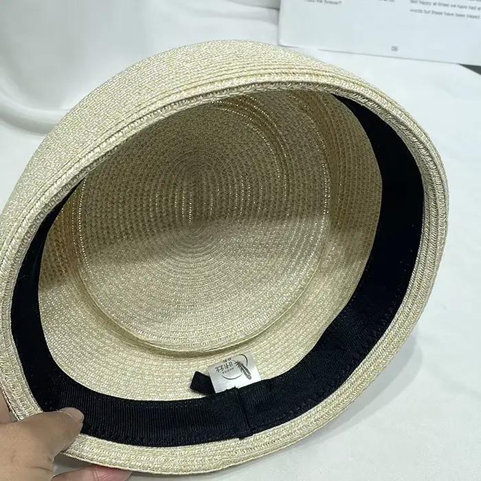 Femmes casquette de paille été béret français chapeau tissé
