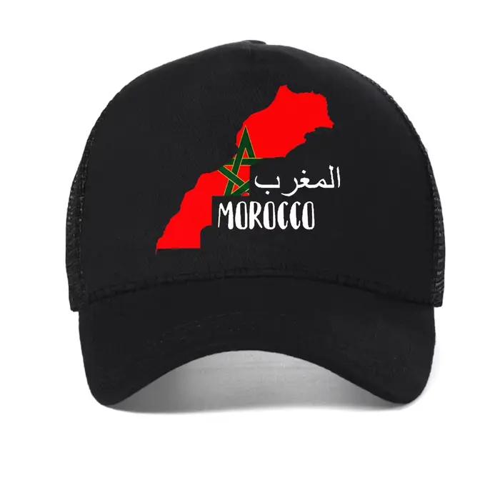 Casquette de baseball avec drapeau du Maroc pour hommes