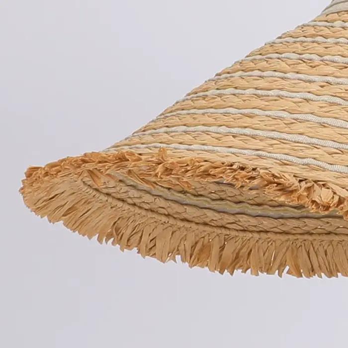 Chapeau de paille portable à calotte ouverte