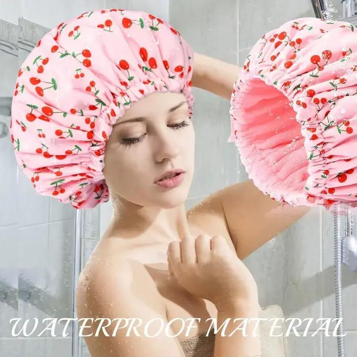 Bonnet de douche imperméable 3 en 1 pour femmes