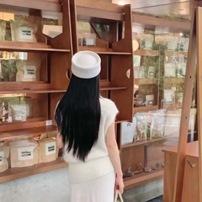Chapeau de pilulier d'aspect Vintage pour hôtesse de l'air