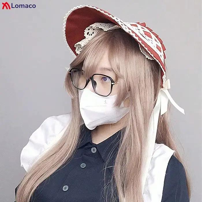 Bonnet Lolita en dentelle pour fille Mori
