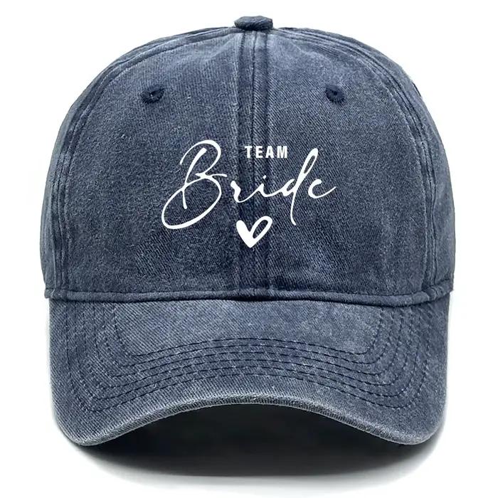 Casquette de baseball blanche imprimée TEAM Bride