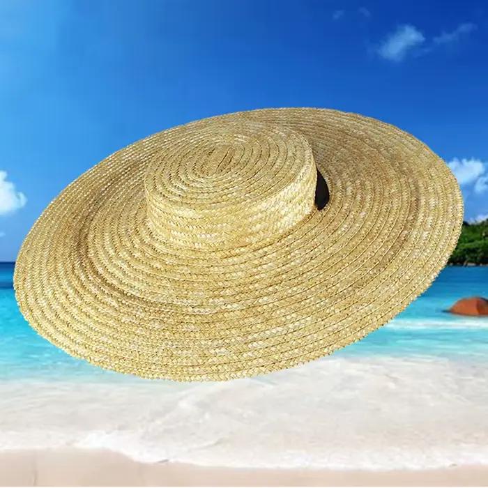 Chapeau de canotier à large bord pour femme