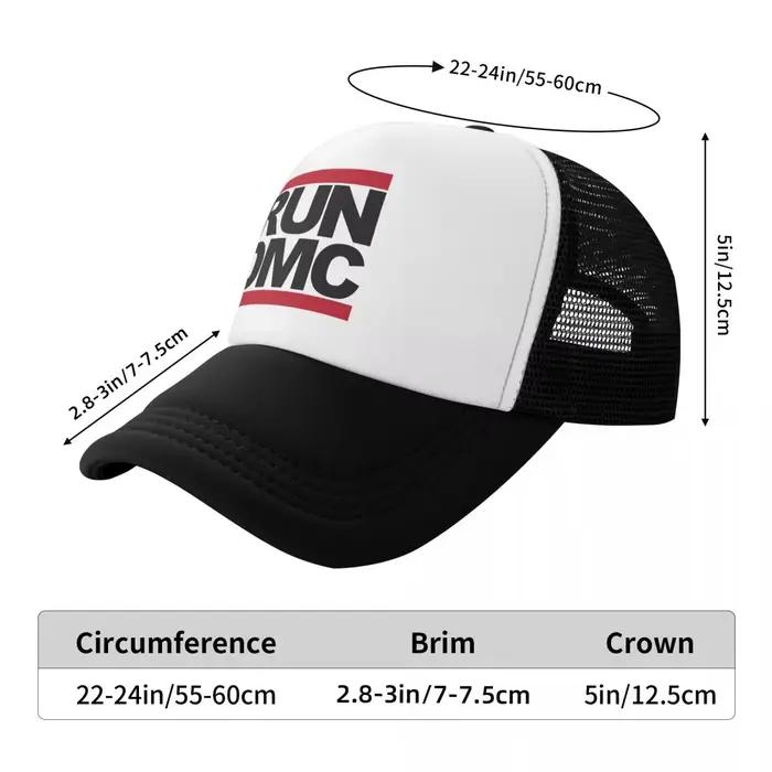 Chapeau de camionneur unisexe avec logo Run DMC
