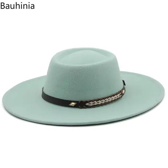 Chapeaux Fedoras en feutre de Style britannique pour femmes et hommes
