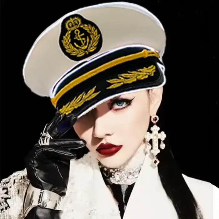 Chapeau militaire de capitaine de bateau de Yacht pour adulte