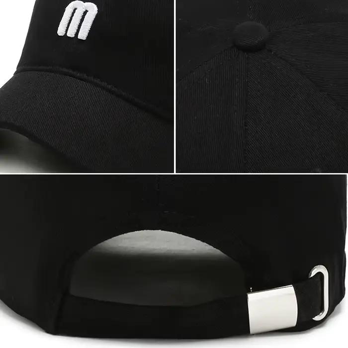 Casquette de baseball unisexe à visière courte en coton