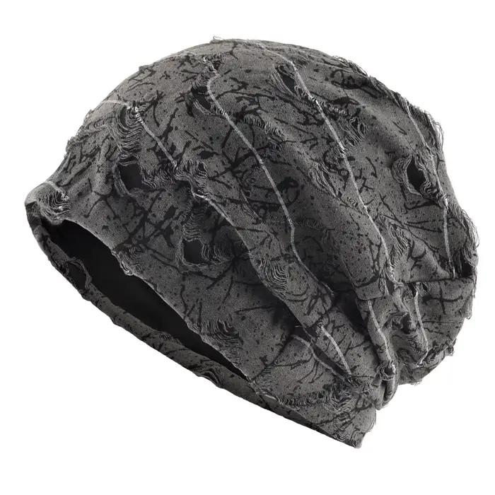 Bonnet imprimé marbre en détresse pour hommes et femmes