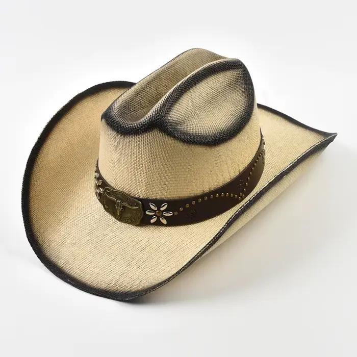 Chapeaux de Cowboy en paille de Style occidental