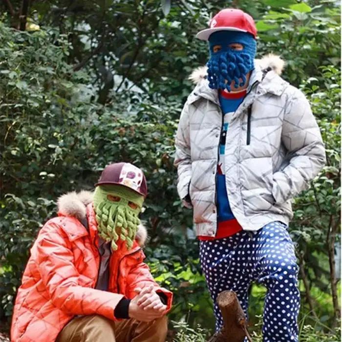 Chapeau de barbe de poulpe de fête drôle