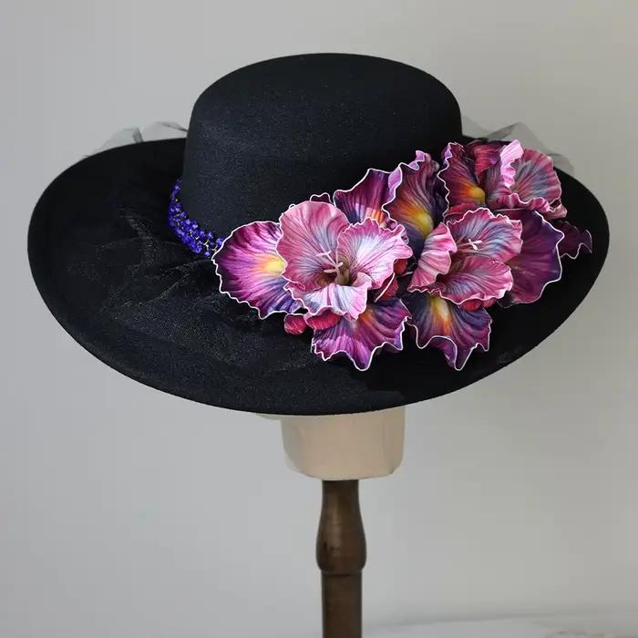 Chapeau de Mariée Style Forêt à Motifs Floraux