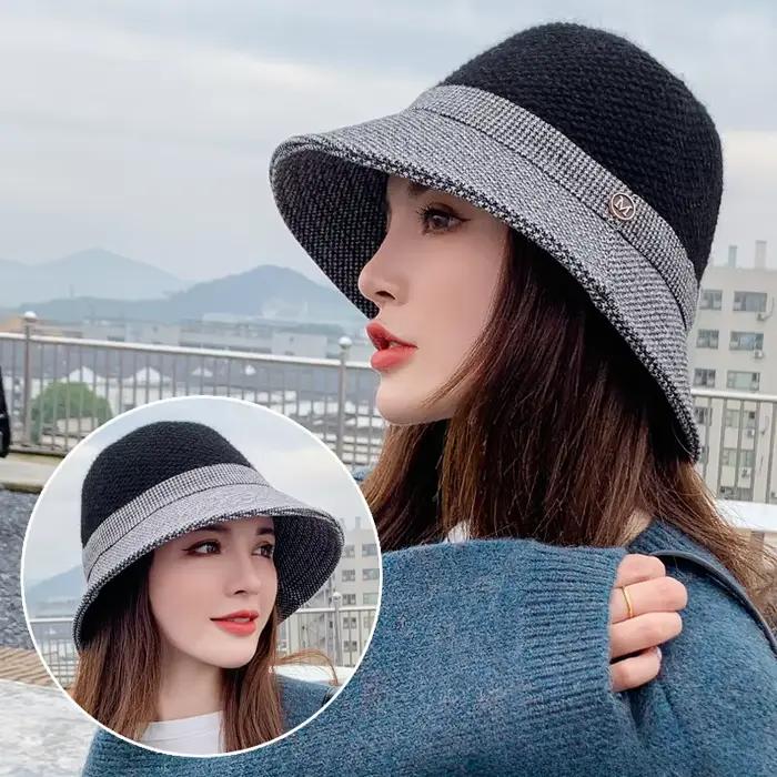 Chapeaux de seau pour femmes en coton, style décontracté et sportif, multi-fonctionnels, pour les femmes de tous âges, idéaux pour l'automne et l'hiver, voyages et sorties