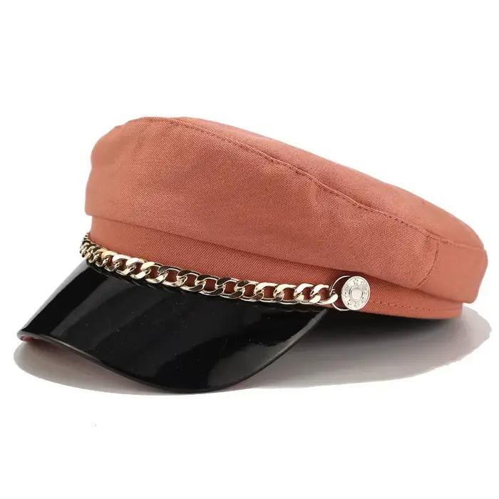 Béret tendance en cuir Pu pour femmes