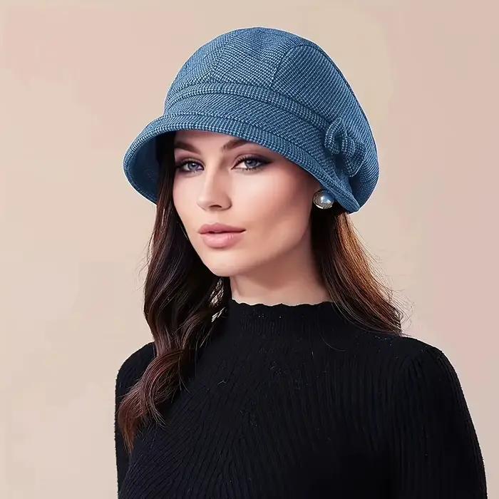 Béret élégant avec nœud pour femme