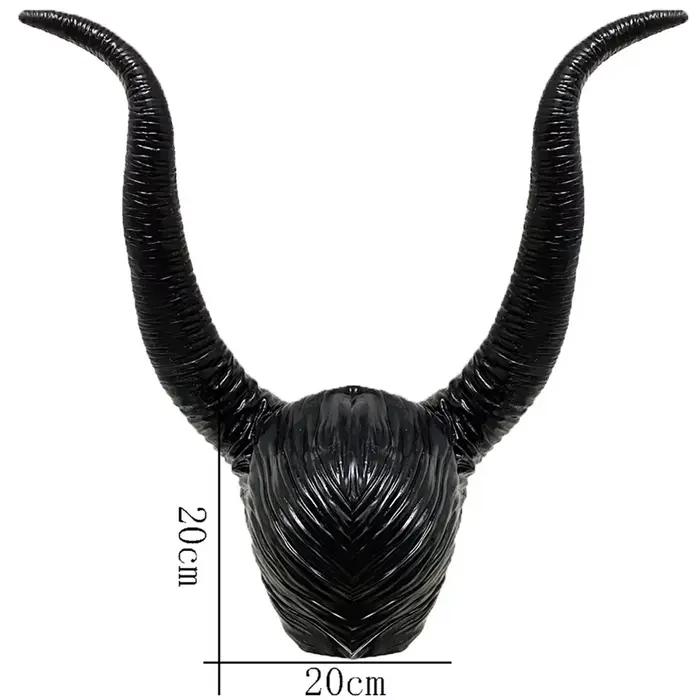 Coiffe de déguisement d'Halloween, chapeau noir avec cornes de reine