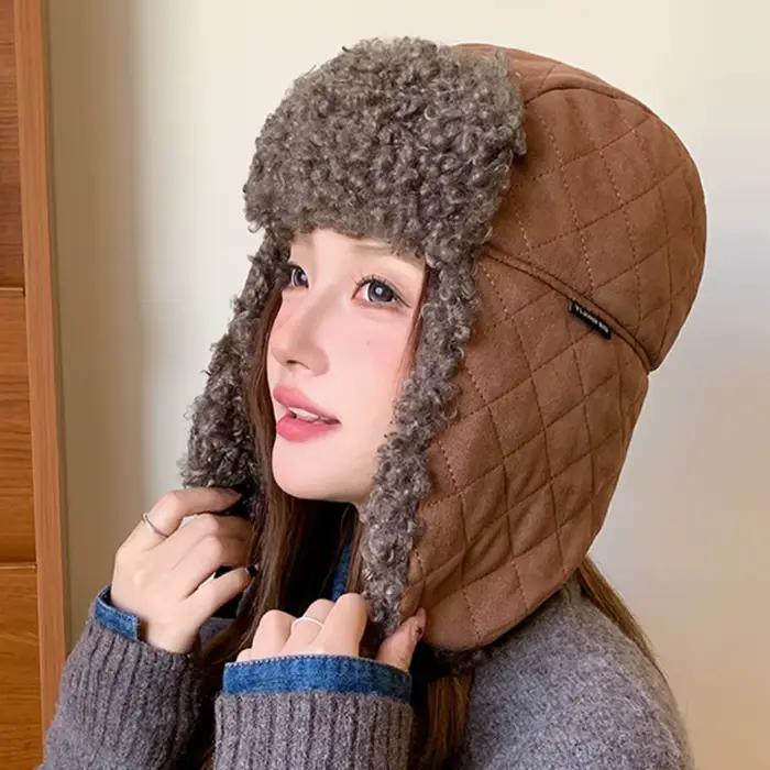 Chapeau russe épais chaud agneau polaire